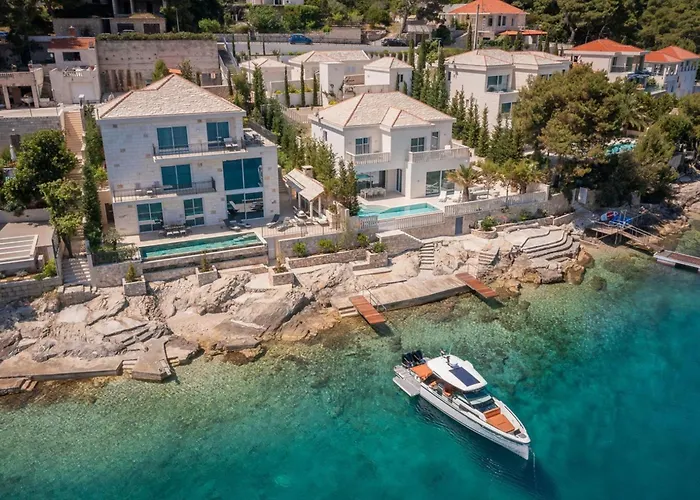 Luxury Seafront Diora Brac With Heated Pool Villa