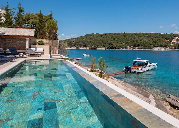 Luxury Seafront Diora Brac With Heated Pool Villa Sumartin